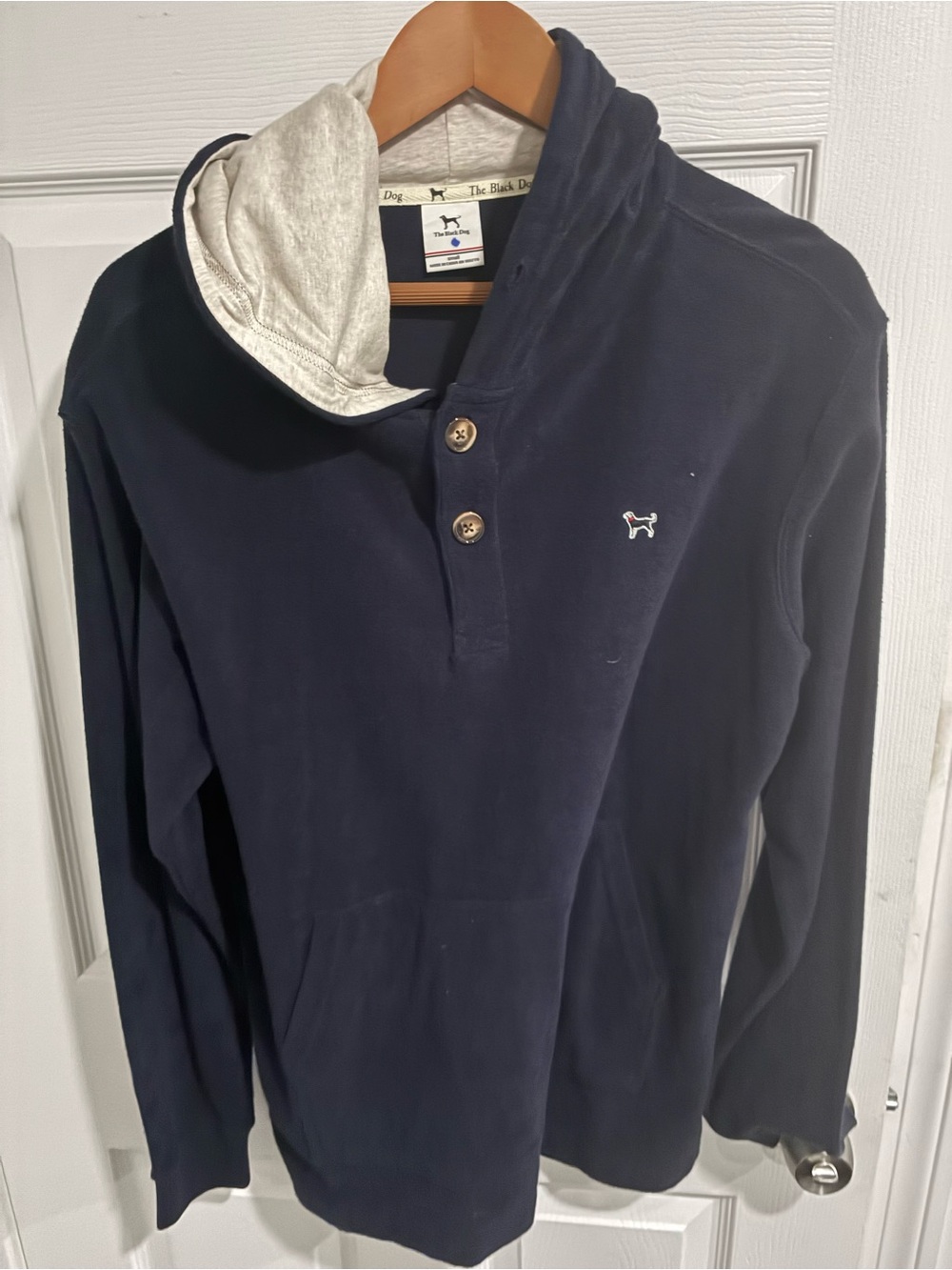 Men's Navy The Black Dog Hoodie Shirt